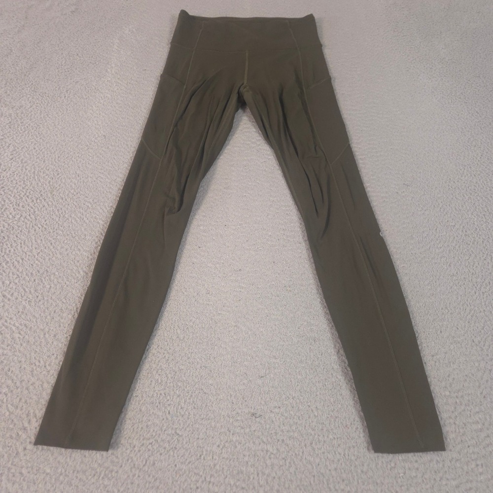 Lululemon Leggings Womens 6 Olive Fast & Free High-Rise Tight Nulux Pockets Yoga